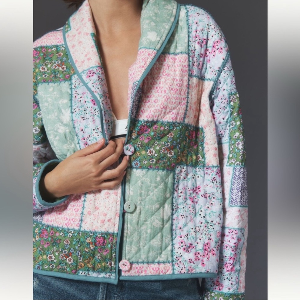 Floral Quilted Jacket by Conditions Apply